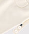 Einfarbige Baby-Latzhose aus Woll- und Baumwollstrick weiss MARSHMALLOW