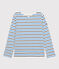 Streifenshirt aus Baumwolle Damen weiss MARSHMALLOW/ SMOKING/ RUISSEAU
