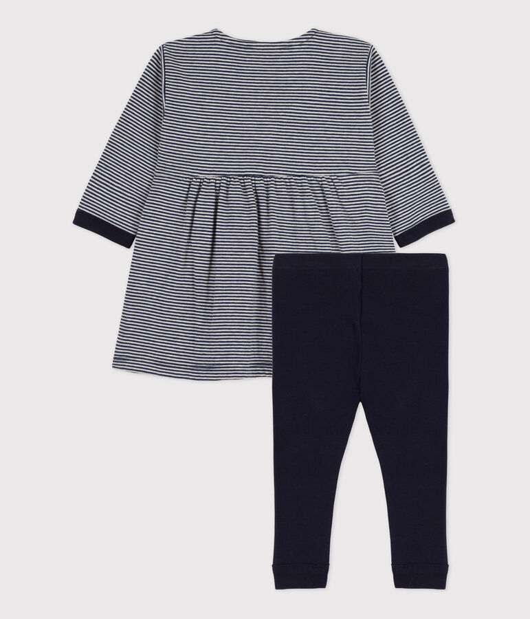 Geschenkset f&uuml;r das Baby: Kleid und Leggings vielfarbig