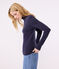 Damen-Rollkragenshirt "L'Iconique" aus Baumwolle blau SMOKING