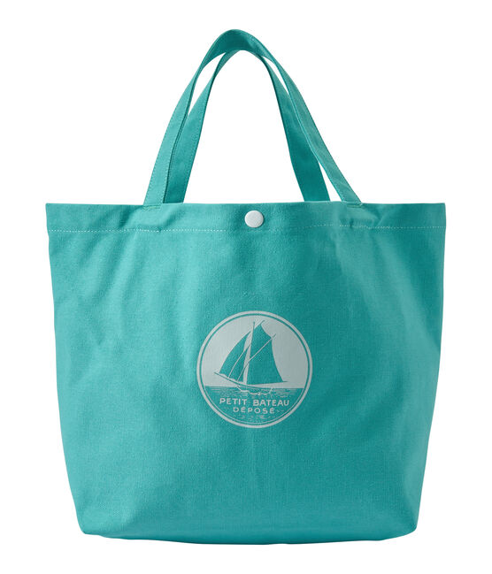 Mädchen-Shopper aus Canvas grün VERDE