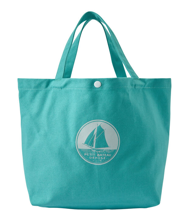 M&auml;dchen-Shopper aus Canvas gr&uuml;n
