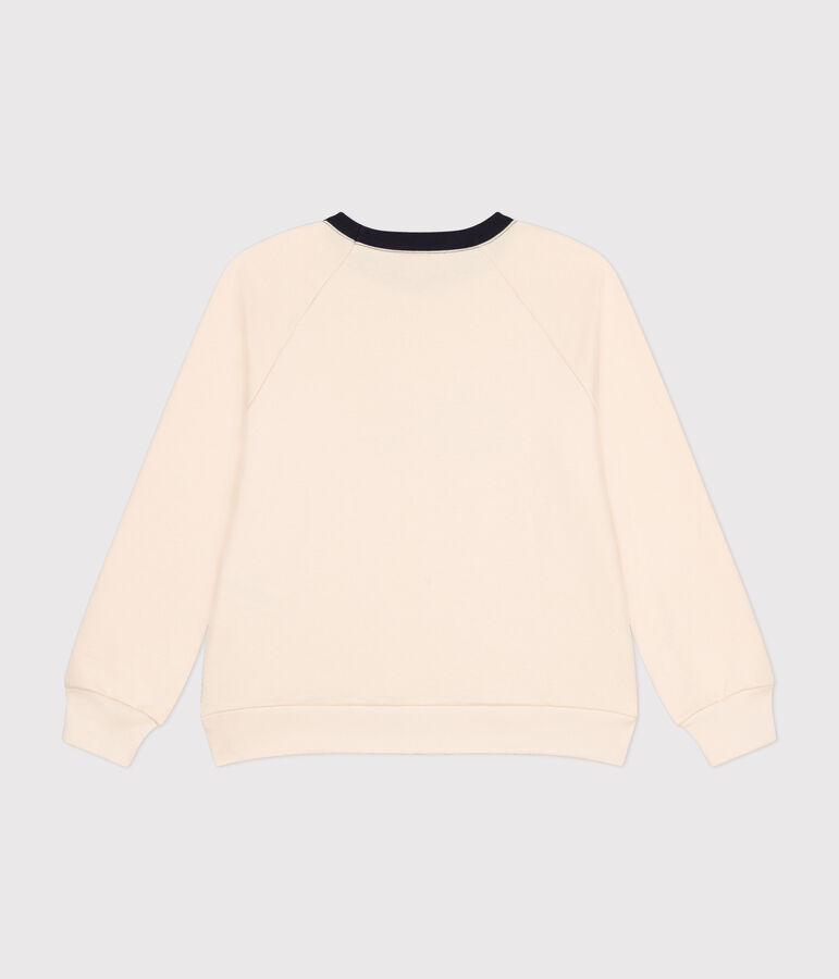 Damen-Sweatshirt aus Molton naturfarben