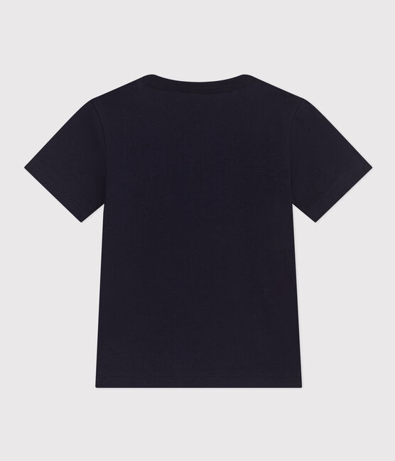 Jungen-T-Shirt aus leichtem Jerseystoff blau SMOKING/weiss MARSHMALLOW
