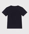 Jungen-T-Shirt aus leichtem Jerseystoff blau SMOKING/weiss MARSHMALLOW