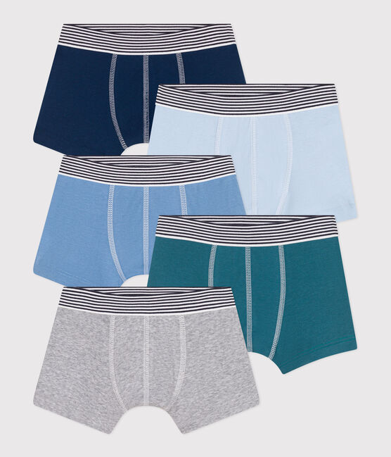 5er-Set Kinder-Boxershorts aus einfarbiger Baumwolle variante 1