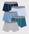 5er-Set Kinder-Boxershorts aus einfarbiger Baumwolle variante 1
