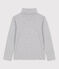 Kinder-Rollkragenshirt aus Baumwolle grau FUMEE CHINE