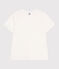 Damen T-Shirt Le Droit aus einfarbiger Baumwolle weiss MARSHMALLOW