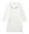 Chemise de nuit fille en bouclette velours weiss LAIT/gelb OR