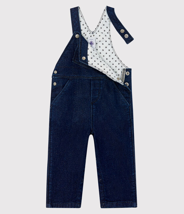 Baby-Denim-Latzhose aus Molton. blau