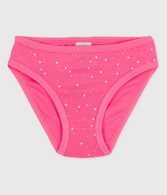 Baumwollhöschen für kleine Mädchen rosa PETAL/weiss ECUME