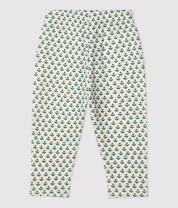 Baby-Hose aus Doppeljersey naturfarben/gr&uuml;n