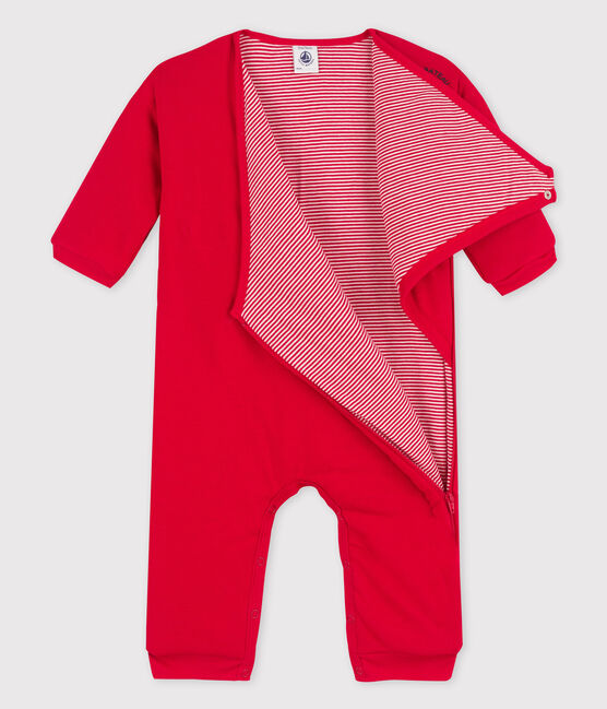 Langer Baby-Overall aus Bio-Baumwolle rot TERKUIT