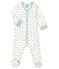 Baby-Strampler aus Rippstrick f&uuml;r Jungen weiss/grau