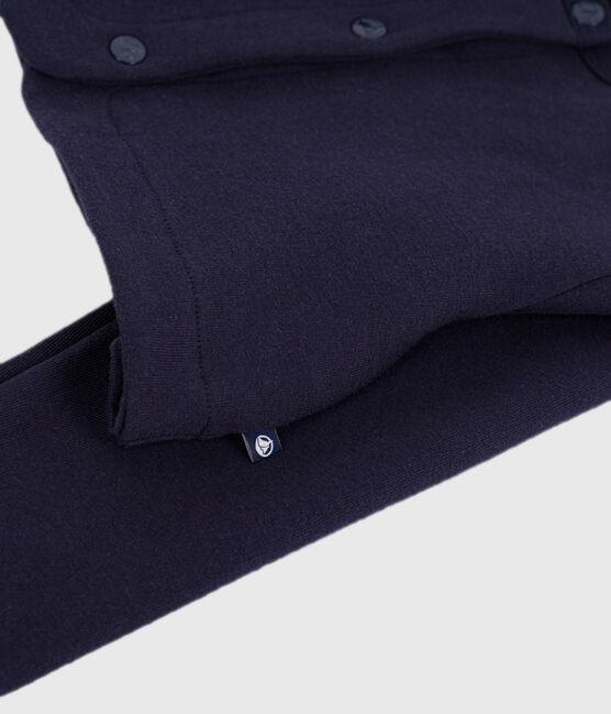 Kinder-Cardigan aus einfarbiger Baumwolle blau SMOKING