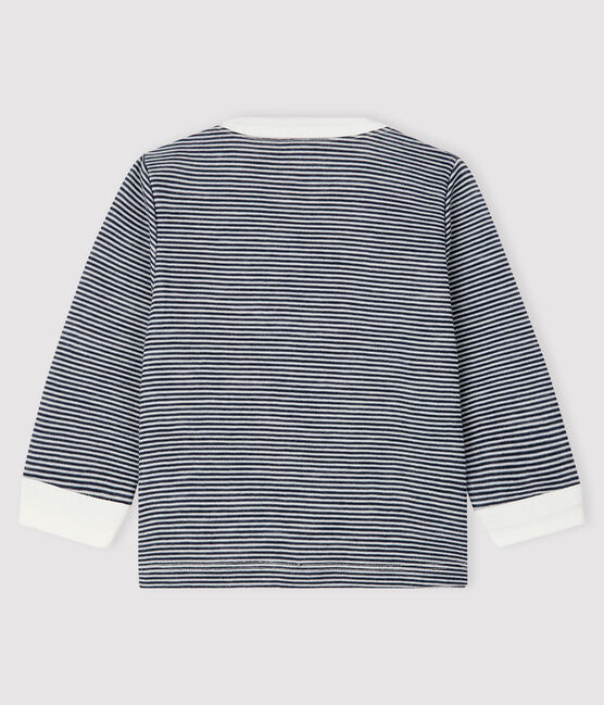 Baby-T-Shirt für Jungen blau SMOKING/weiss MARSHMALLOW