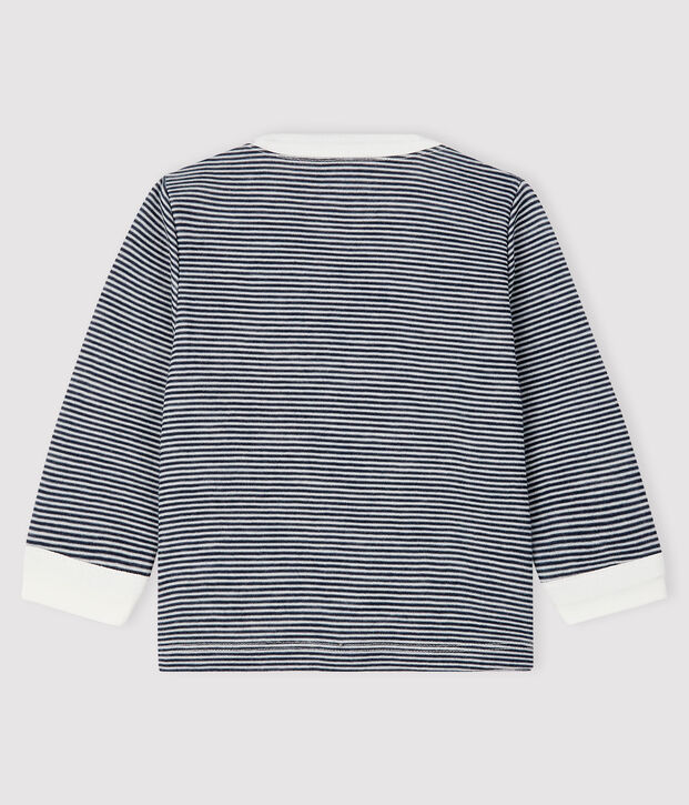 Baby-T-Shirt f&uuml;r Jungen blau/weiss