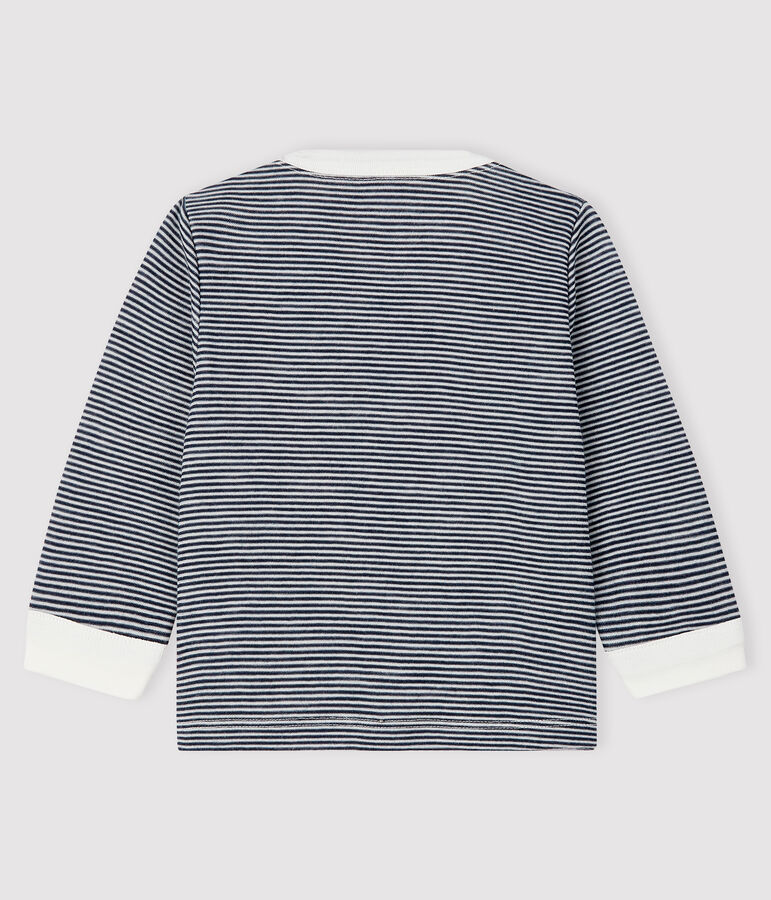 Baby-T-Shirt f&uuml;r Jungen blau/weiss