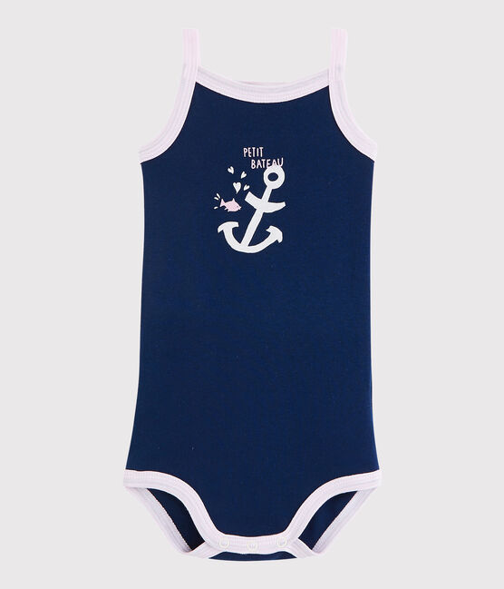 Baby-Trägerbody Mädchen blau MEDIEVAL