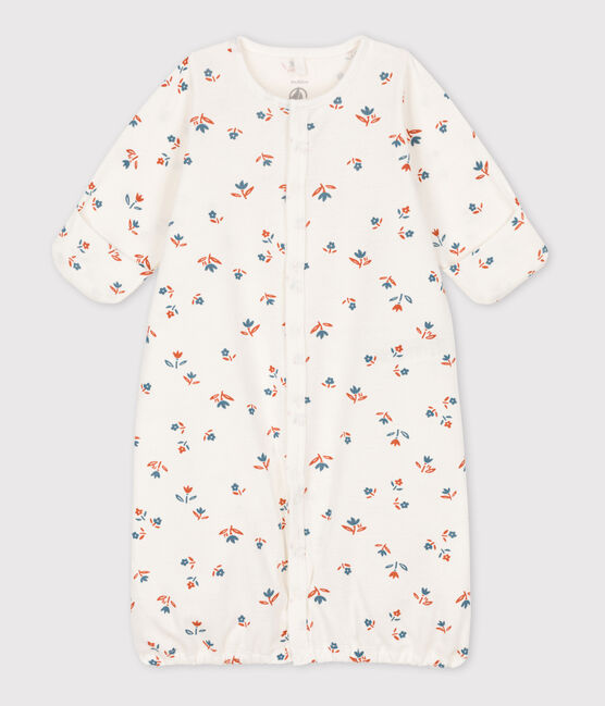 Bedruckter Baby-Kombi-Overall aus Baumwolle weiss MARSHMALLOW/weiss MULTICO