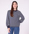 Damen-Streifenshirt "Marinière"aus Baumwolle  blau SMOKING/weiss MARSHMALLOW