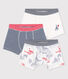 3er-Set Boxershorts aus Baumwolle mit Ringelstreifen für Jungen