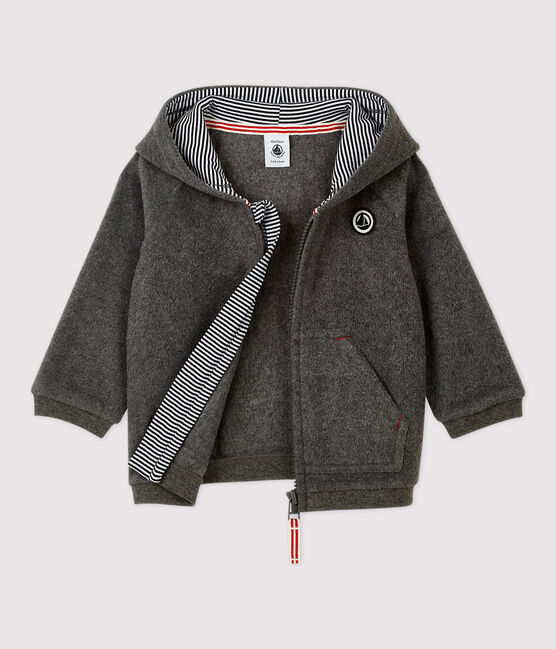 Baby-Sweatshirt aus Polar-Fleece grau SUBWAY CHINE