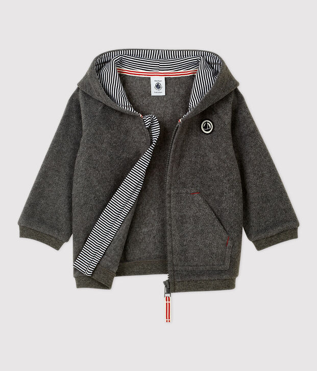 Baby-Sweatshirt aus Polar-Fleece grau