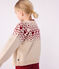 Kinder-Cardigan aus Wolle und Baumwolle mit Jacquard-Muster naturfarben AVALANCHE/ AMARANTE
