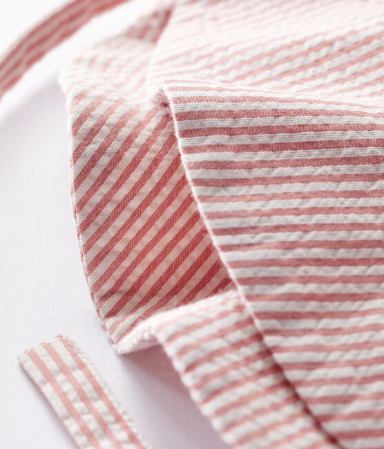 Baby-Hut mit Streifen rosa PAPAYE/ MARSHMALLOW