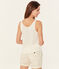Leinen-tanktop damen weiss MARSHMALLOW