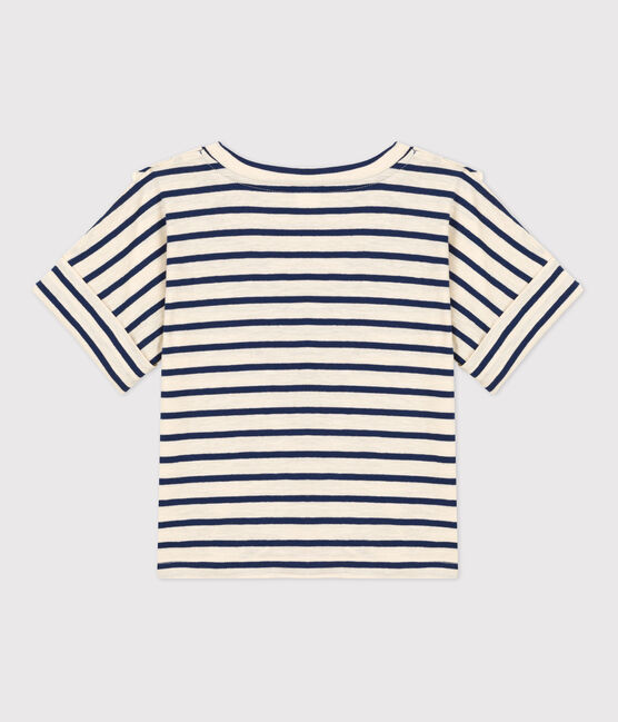 Kurzärmeliges Kinder-T-Shirt aus Baumwolle für Mädchen weiss AVALANCHE/ MEDIEVAL