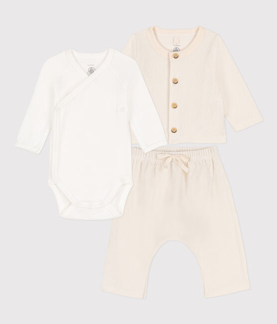 Baby-Set aus Frottee naturfarben AVALANCHE