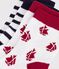 2 Paar Babysocken aus Baumwolle mit Streifen und Bootsmotiv vielfarbig