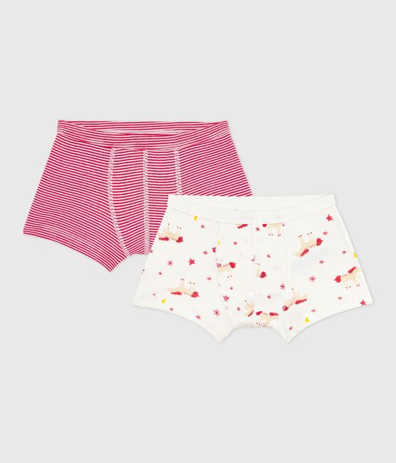 Set Kinder-Boxershorts mit überzogenem Bund aus Baumwolle mit Pferd-Motiv variante 1