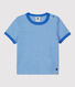 Kurzärmeliges Baby-T-Shirt aus Bio-Baumwolle mit Ringelstreifen