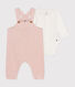 Baby Set, Latzhose aus Samt und body