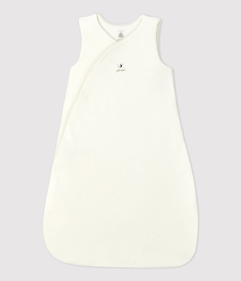 Baby-Schlafsack aus Bio-Baumwoll-Velours mit H&auml;schen-Motiv weiss