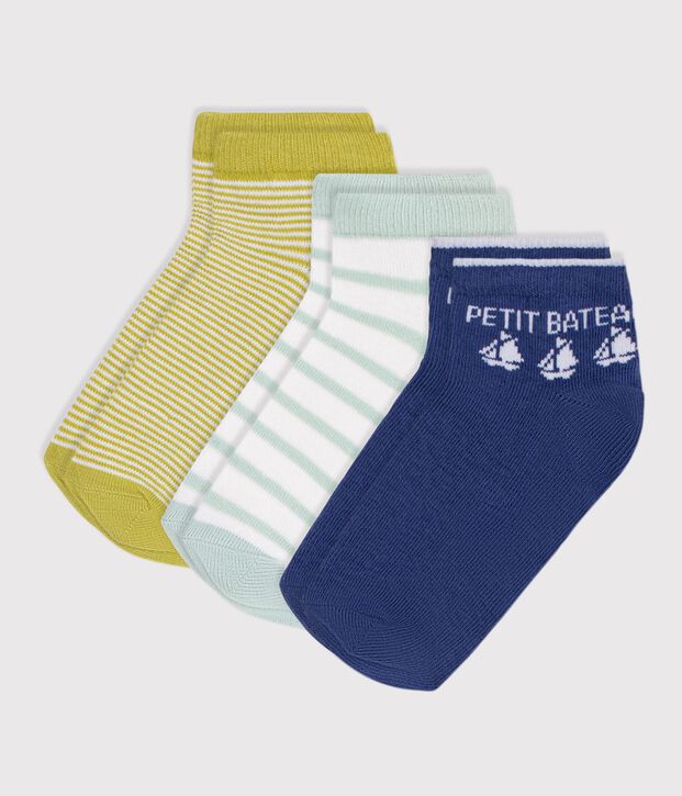 2 Paar Kinder-Socken aus Baumwolle mit Streifen vielfarbig