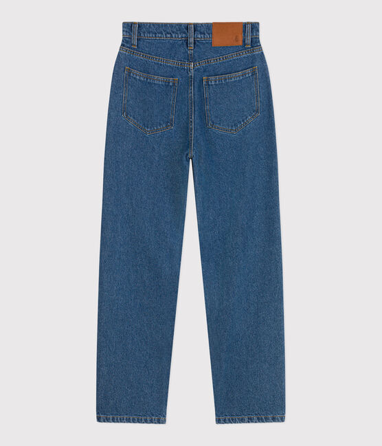 Damen-Hose mit geradem Schnitt aus Denim blau DENIM MOYEN