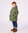 Einfarbige Kinder-Winterregenjacke OLIVINE