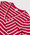 Damen-T-Shirt mit V-Ausschnitt rot TERKUIT/weiss MARSHMALLOW