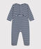 Gestreifter Baby-Strampler aus Doppeljersey blau MEDIEVAL/ MONTELIMAR