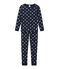 Eng anliegender Jungen-Schlafanzug blau SMOKING/weiss MULTICO
