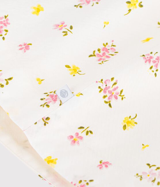 Ärmelloses Kinder-Kleid aus Baumwolle mit Blumenmuster weiss MARSHMALLOW/weiss MULTICO