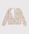 Kinder-Cardigan aus Baumwolle mit Blumenmuster weiss/vielfarbig