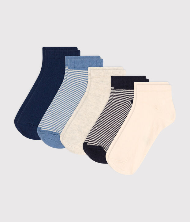 5er-Set Kinder-Socken aus Baumwolle mit Ringelstreifen vielfarbig