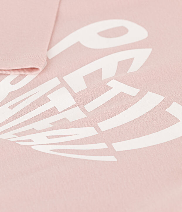 Lang&auml;rmeliges T-Shirt aus Baumwolle f&uuml;r Kinder/M&auml;dchen rosa