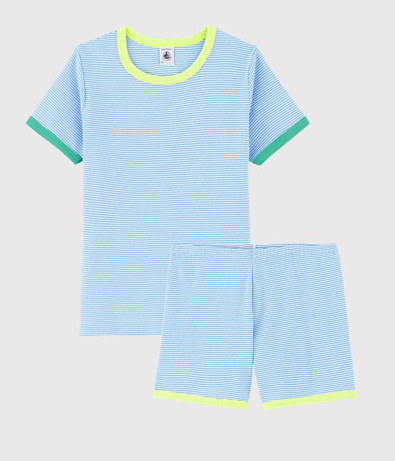 Kinder-Kurzpyjama blau EDNA/weiss MARSHMALLOW